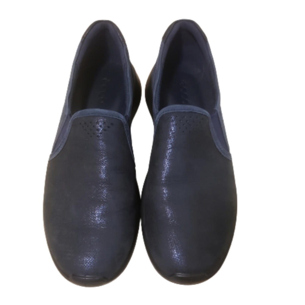 Ecco Blue Slip Ons Size 38